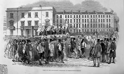 Part of the Chartist Procession Sketched at Blackfriars Bridge, 10th April 1848
